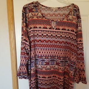 Dress Barn 3X bell sleeve tunic